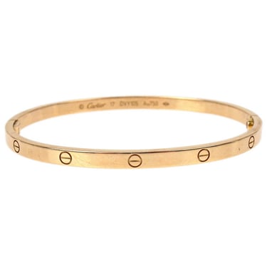 Cartier Love Bracelet Bangle Small DVY105 Au750 #17