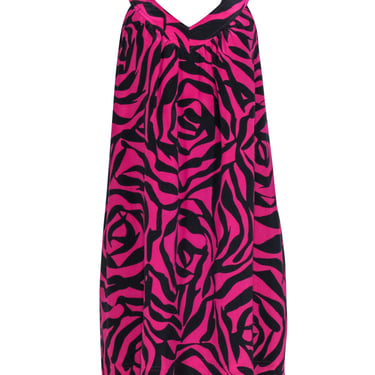 Marc by Marc Jacobs - Pink & Black Zebra Print Sleeveless Shift Dress Sz M