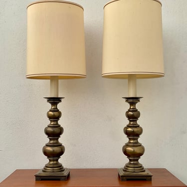 Pair of Brass Stiffel Lamps