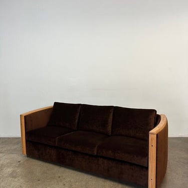 Post modern sofa in chocolate brown 