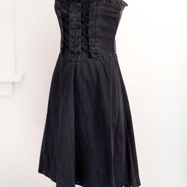 tripp nyc black dress Tripp NYC Corset-back goth prom dress Bizarre Bazaar