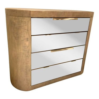 Caracole Modern Rustic Wood and Mirror Chest of Drawers Prototype