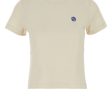 Burberry Woman Sand Cotton T-Shirt