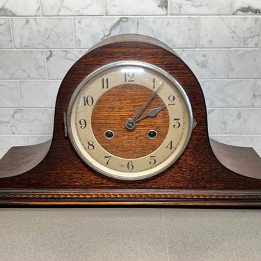 1920s Kienzle Chiming Mantle Clock Art Deco Germany, 8-Day Big Bam Movement, Working Well 