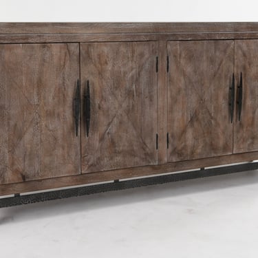 Wonderful 4 Door Sideboard with Wrought Iron Handle and Base from Terra Nova Designs Los Angeles 