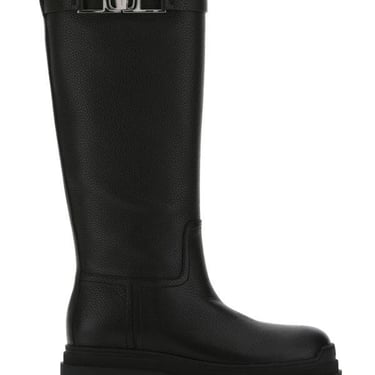 Salvatore Ferragamo Women Black Leather Ryder Boots