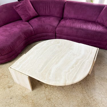 Travertine Coffee Table, Roche Bobois *MESSAGE US for shipping quote* 