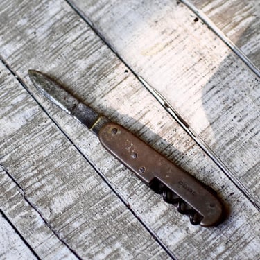 Antique Trench Pocket Knife Clements Billetrst - Sheffield England WW 1 Collectors Folding Knife Multi Tools Pocket Knife 