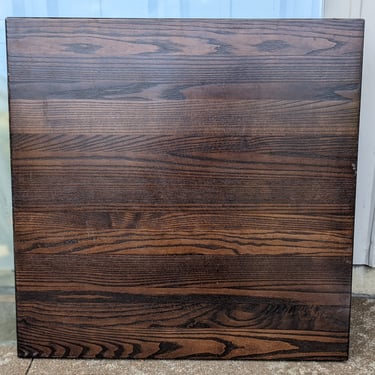 Dark Stained Wood Table Top with Acralyte Finish 30.25 x 30.25