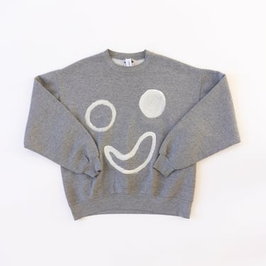 Smiley Sweatshirt in Heather Grey