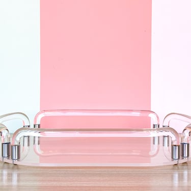 Lucite and Chrome Tray