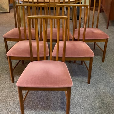 Item #DB8 Set of Six Mid Century Teak Dining Chairs c.1960