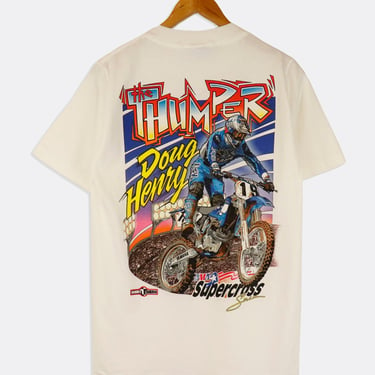 Vintage AMA Super Cross Series The Thumper Doug Henry Graphic T Shirt Sz S