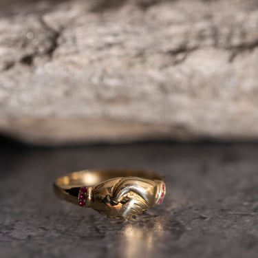 14k Gold and Rubies Lovesome Ring