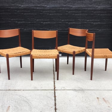 Danish Modern Teak Dining Chairs Designed by Poul Volther for Frem Rojle (Set of 4) 