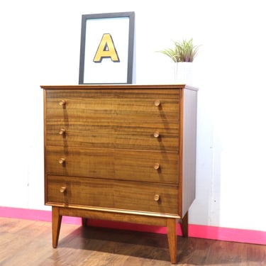 Mid Century Modern Vintage Dresser Drawers by Alfred Cox Danish Style Bedroom Furniture 