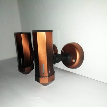 Vintage Wall Lamp Pair / Adjustable Spotlights /Lightning/ Brown Lights/ 70s/ Small Wall Lamps / Yugoslavia 