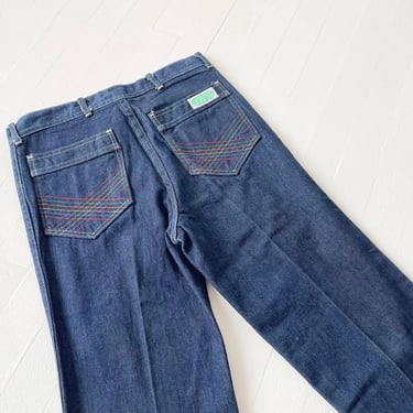 1970s Rainbow Pocket Bell Bottom Jeans 