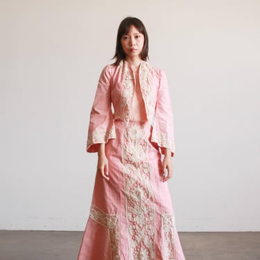Victorian Blush Cotton Walking Set 
