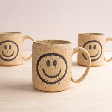 White Squirrel Clayworks: Smiley Face Mug