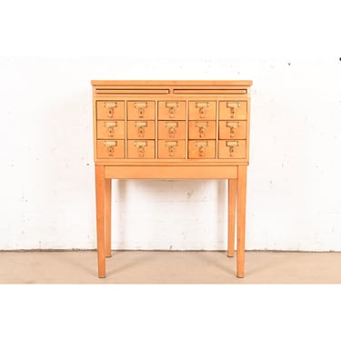 Mid-Century Modern 15-Drawer Library Card Catalog, Circa 1950s ...