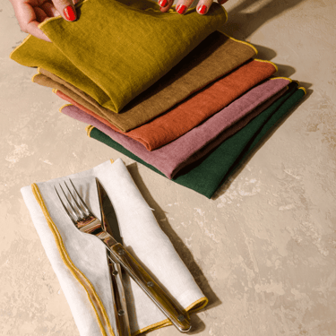 Linen Dinner Napkin Set - Mixed Neutrals