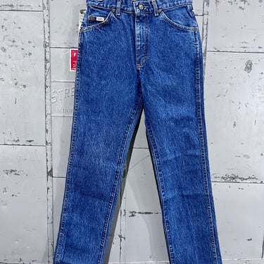 Deadstock with tags Size 28x30 80s Lee riders stoned wash denim blue Jeans. 