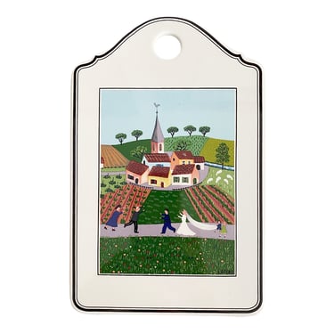 Villeroy & Boch Naif wedding Porcelain cheese board / Cheese and cracker tray plate / Cottage chic wall plaque / Wedding gift 
