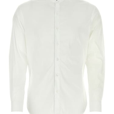 Giorgio Armani Man White Stretch Poplin Shirt