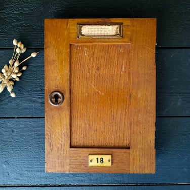 French Vintage Wooden Door 18 from an old Building Mailbox 