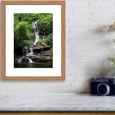 Great Smoky Mountains National Park Wall Art, Tom Branch Waterfall Photo, North Carolina Mountains, Forest Photography, National Park Print 