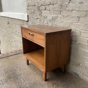 MCM Walnut Laminate Top Nightstand