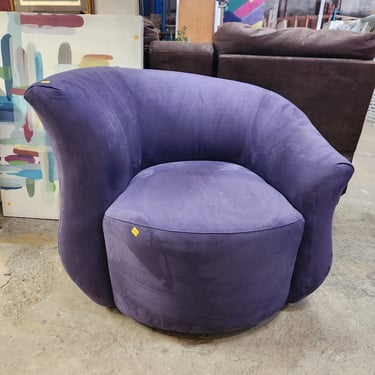 Asymmetrical Purple Swivel Chair (Left Slant)