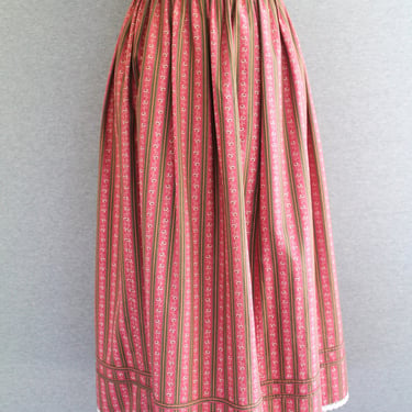 Edelweiss - Heller - Tracht - Skirt - Cotton - Lined - Cottagecore - Bavarian - Dirndl - Marked size 42 - 31