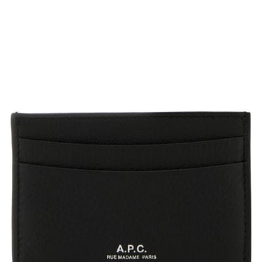 A.P.C. Men Black Leather Andre Card Holder