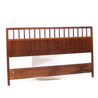 Jack Cartwright for Founders Mid Century Walnut Queen Headboard - mcm 