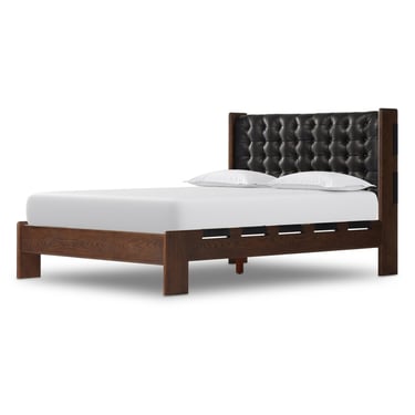 Halston Leather Bed