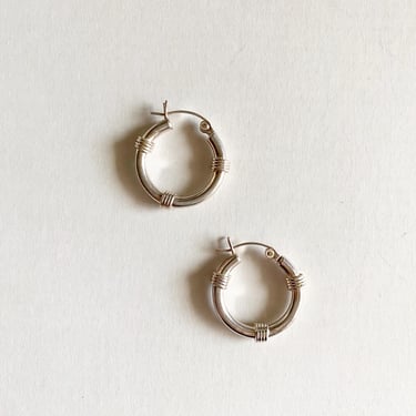 Vintage Sterling Silver Hoops 