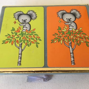 Vintage Koala Bear Playing Cards, Kitschy Cards,  Card Players, Koal Bear Card Decks By Congress In Box, Card Night 