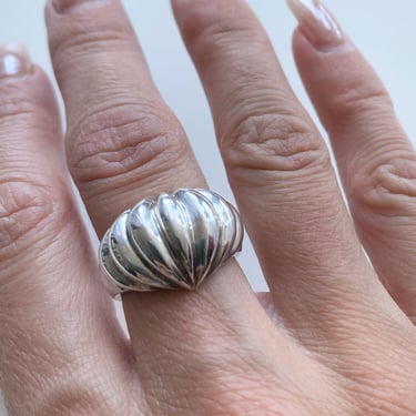 Sterling Silver Abstract Shell Ring