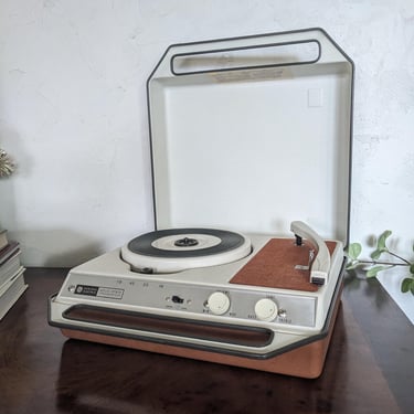 Vintage General Electric Portable Turntable Record Player Working Model RP1817BG 