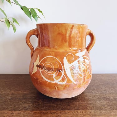 Vintage Mexican Olla Frijolera de Barro | Terra Cotta Clay Bean Pot 