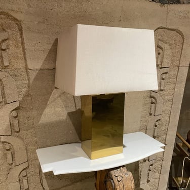 1980s Post Modern Brass Sculptural Table Lamp in the Style of Karl Springer 