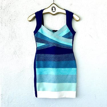 HERVE LEGER Ivana Mini Bodycon Fitted Dress with | Love Street Vintage -  Haight Ashbury - San Francisco, CA | ATTIC