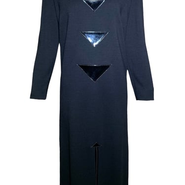 Pierre Cardin Haute Couture 1980's Mod Geometric Appliqué Shift Dress