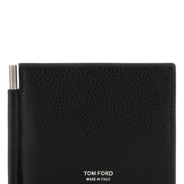 Tom Ford Men Black Leather Card Holder