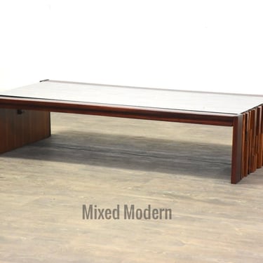 Refinished Percival Lafer Brutalist Jacaranda Coffee Table 