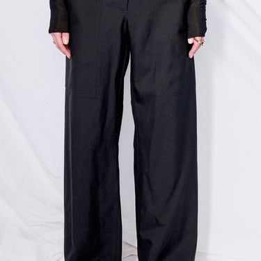 Black Suiting Simple Pant