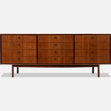 Milo Baughman 12-Drawer Walnut Dresser for Arch Gordon