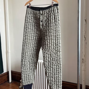 60’s vintage thermal lined quilted jogger pants 